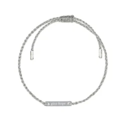 ARMBAND GIVE HOPE tråd/silver Silver Metallic