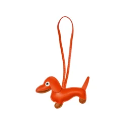 BAG CHARM Sausage Dog Orange