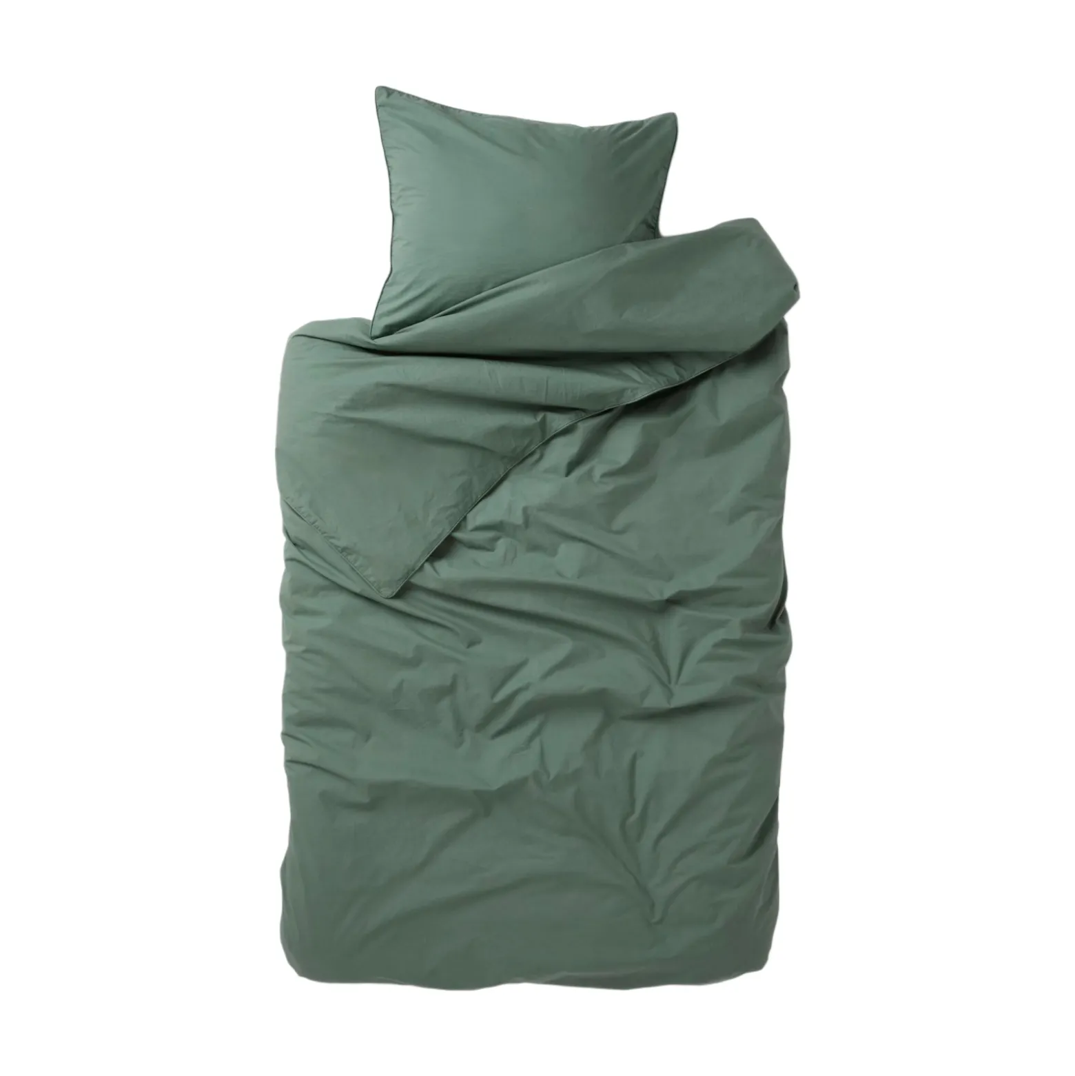 Bäddset Vide Percale 150x210cm Mörkgrön