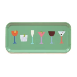 Bricka Cocktails 32x15 cm Grön