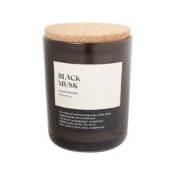 Doftljus med kork lock 450gr Brun