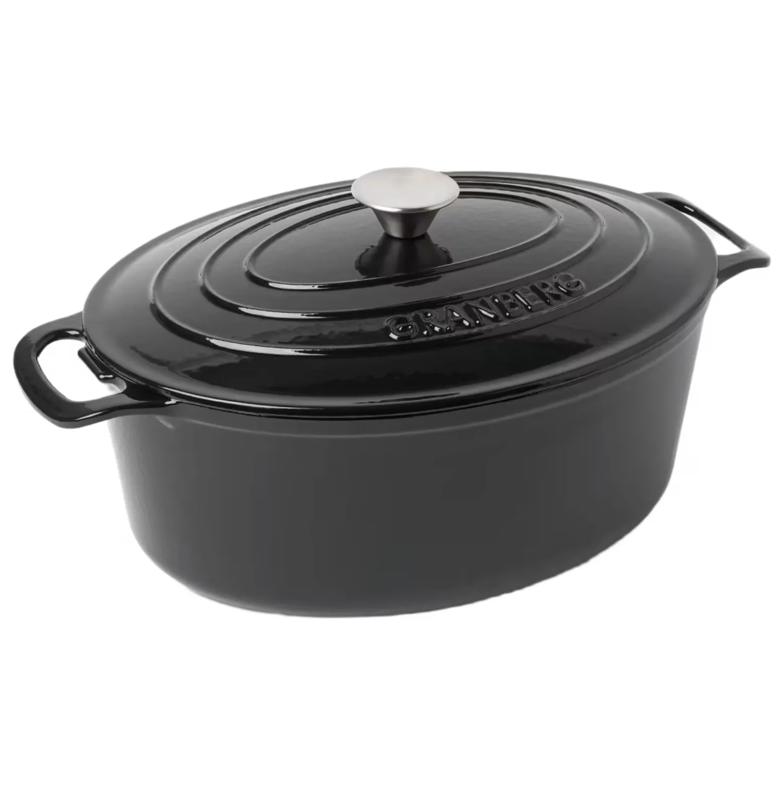 Gjutjärnsgryta Granberg oval 6L Svart