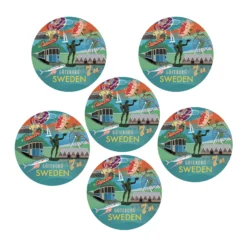 Glasunderlägg Göteborg 6-pack