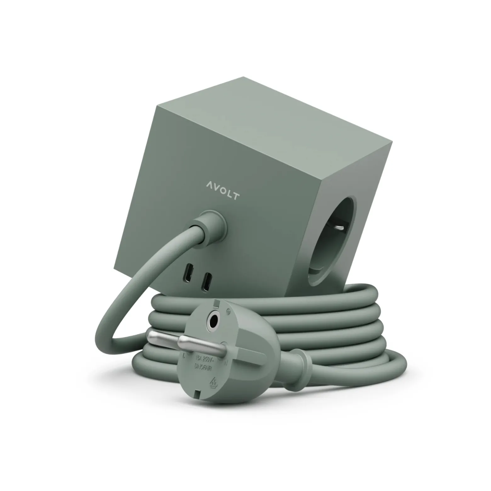 Grenuttag Square 1 USB-C 30W 1,8 m Oak Green
