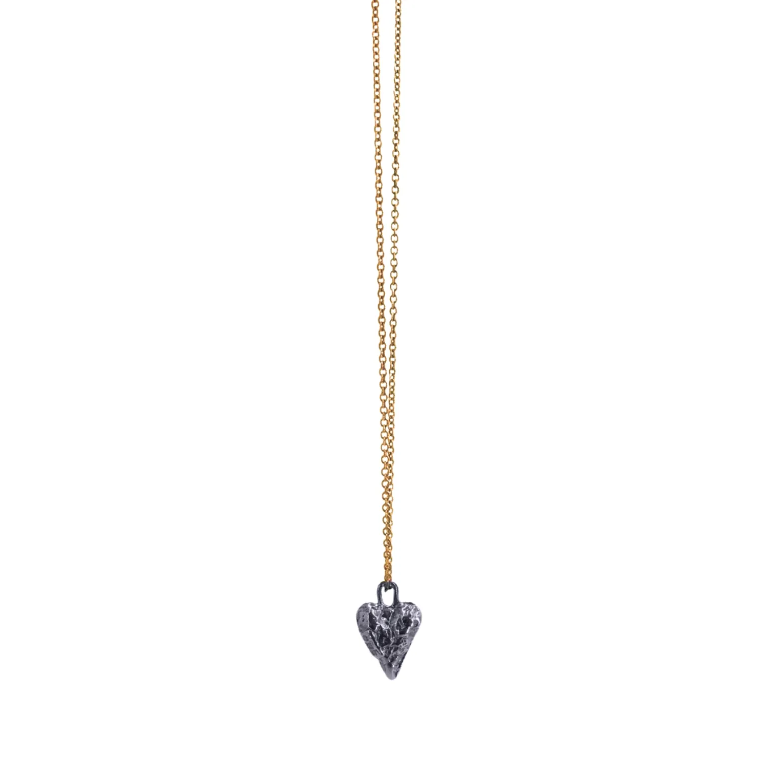Halsband Hjärta guld/svart