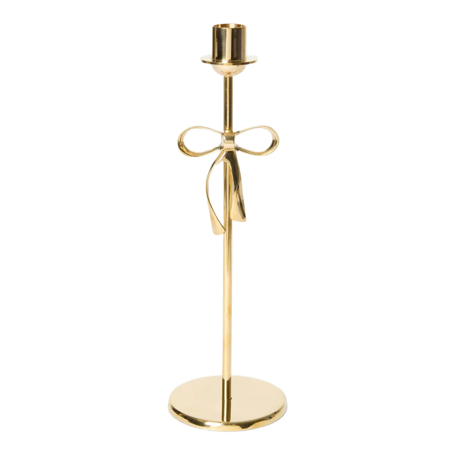 Ljusstake Bow L Guld