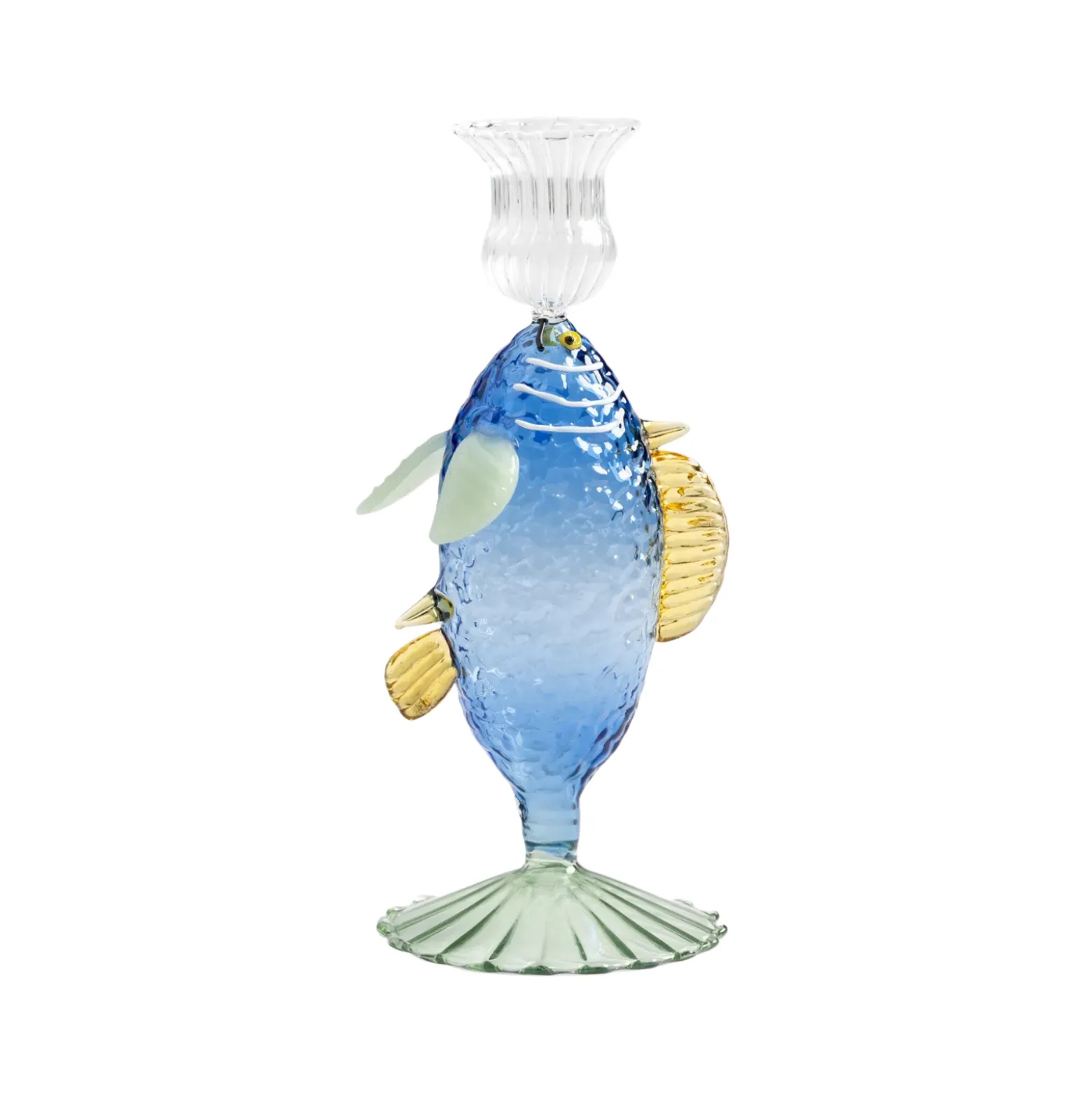 Ljusstake Fish Blå
