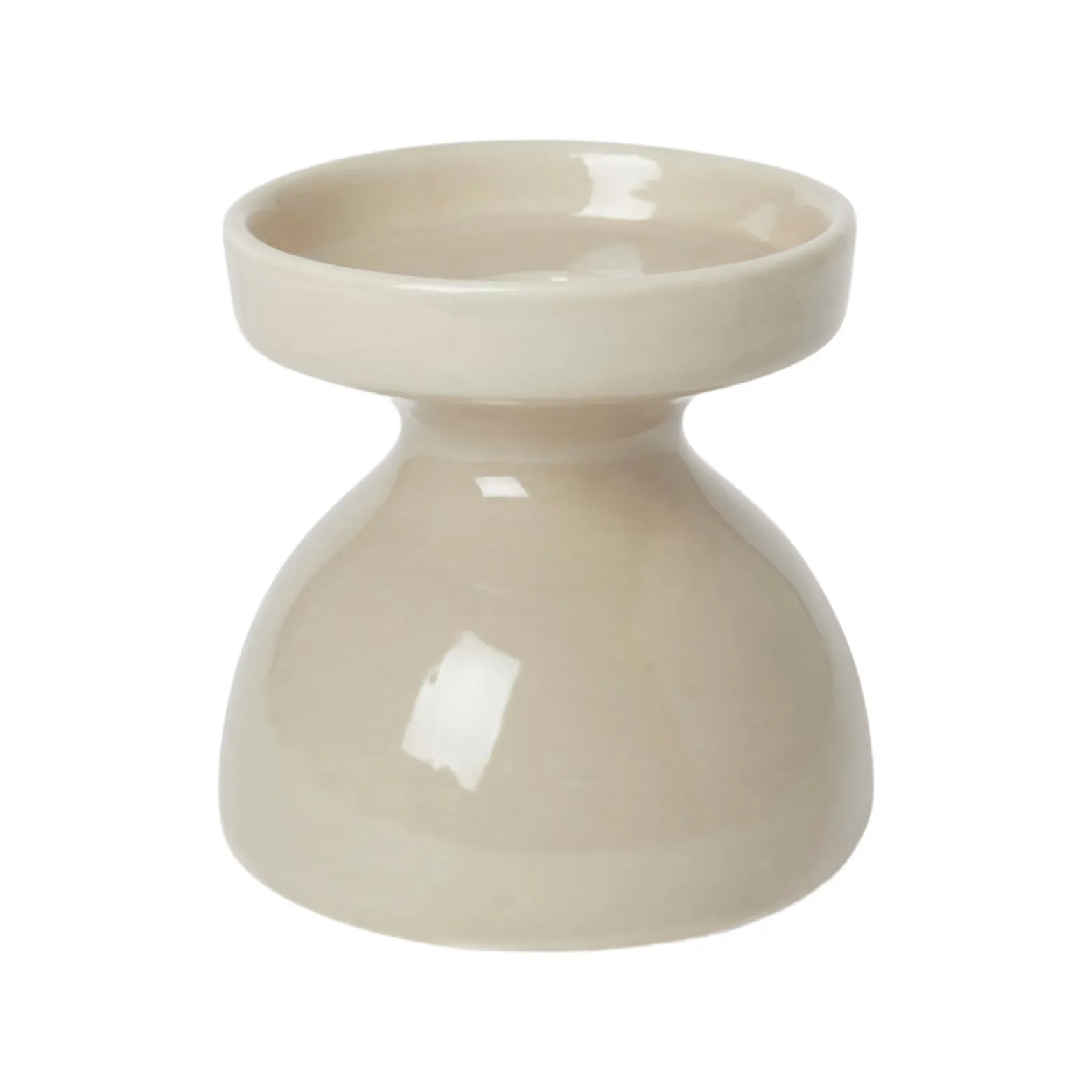 Ljusstake Gullan pelare beige