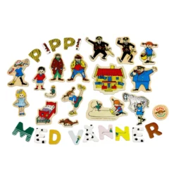 Magnetbokstäver + Figurer Pippi