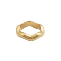 Ring Bolded Wavy Guld 17mm