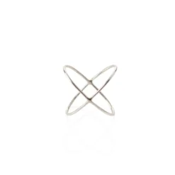 Ring korsad silver 20-21 mm