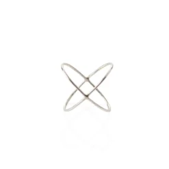 Ring korsad silver 15-16 mm
