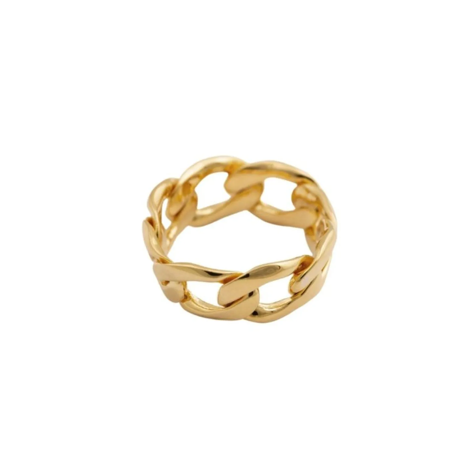 Ring Links Curb Chain Guld 18mm