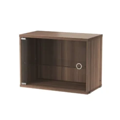 Skåp med glasdörr 58x30 Valnöt