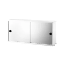 Skåp m spegeldörrar 78x20x37 vit